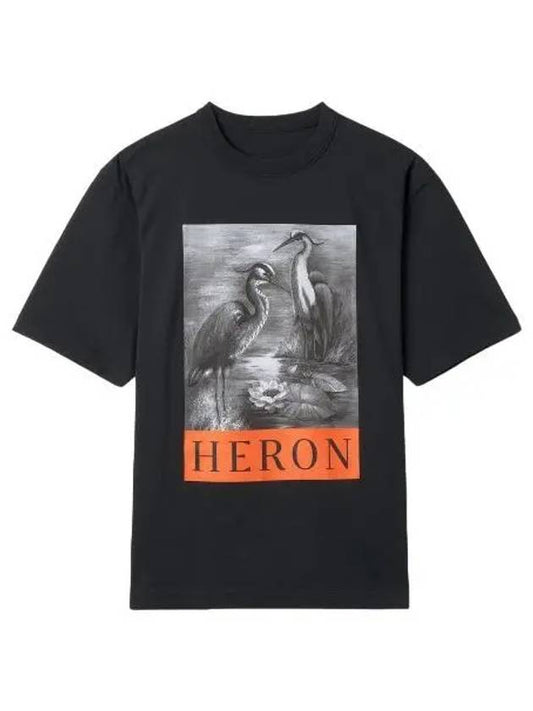 Heron Preston logo graphic printing short sleeve t shirt black 032C - HERON PRESTON - BALAAN 1