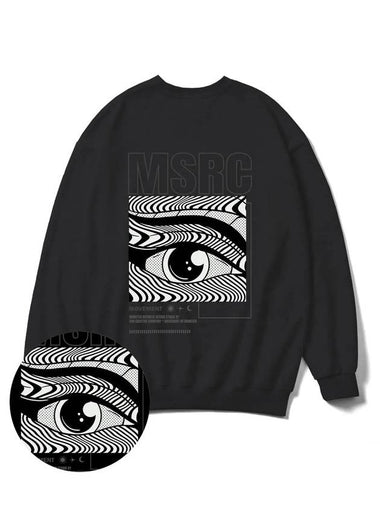 Of The Eye Vivid Grey Overfit Sweatshirt Black - MONSTER REPUBLIC - BALAAN 1