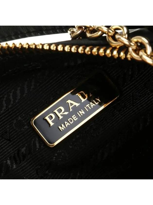 Re-Nylon Brushed Leather Mini Bag Black - PRADA - BALAAN 8