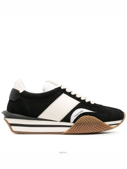 Suede James Sneakers Black Cream - TOM FORD - BALAAN 2