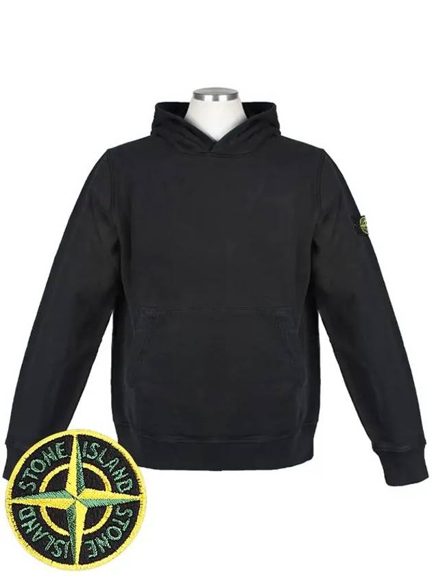 Compass Logo Patch Hoodie Black - STONE ISLAND - BALAAN 3