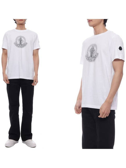 Logo Motif Short Sleeve T-Shirt White - MONCLER - BALAAN 2