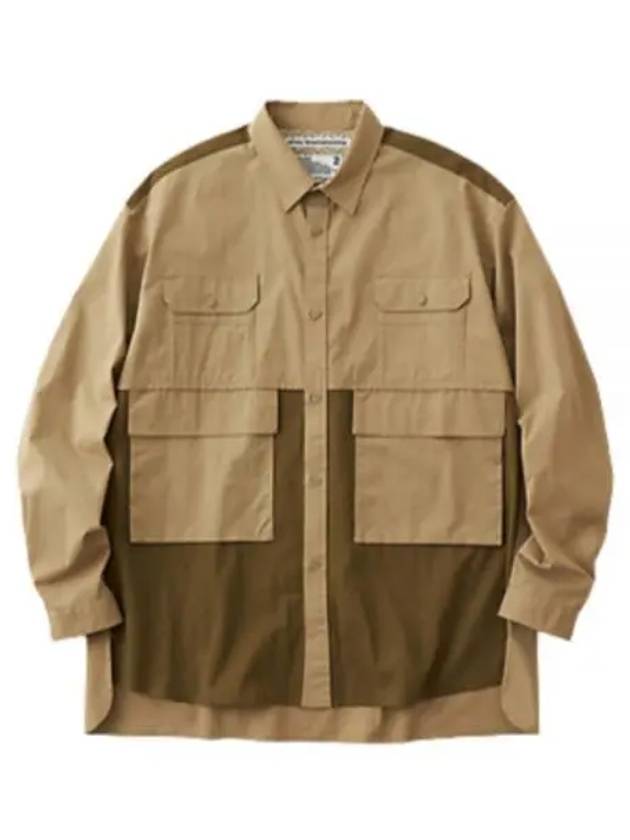 white MOUNTAINEERING RIPSTOP FAKE LAYERED SHIRT WM2371104 BEIGE - WHITE MOUNTAINEERING - BALAAN 1