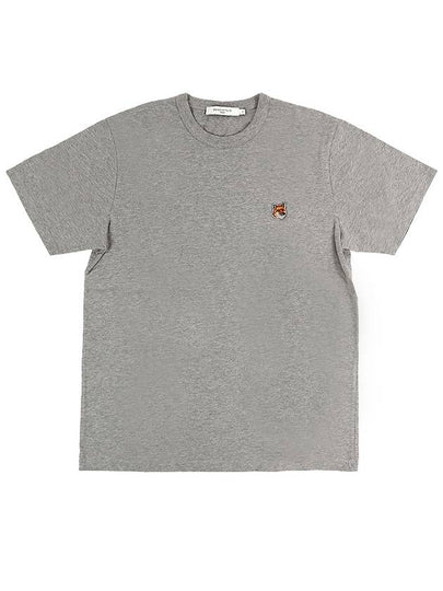 Fox Head Patch Classic Short Sleeve T-Shirt Grey Melange - MAISON KITSUNE - BALAAN 2