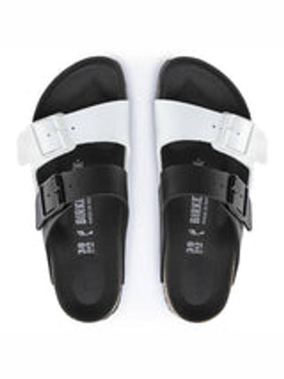 Arizona Split Slippers Black White - BIRKENSTOCK - BALAAN 2