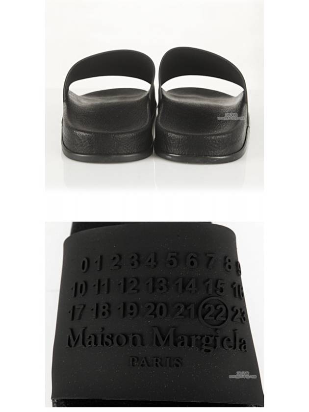 Men's Logo Rubber Slippers Black - MAISON MARGIELA - BALAAN.