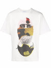 Graphic Printed Crew Neck Short Sleeve T-Shirt White - IH NOM UH NIT - BALAAN 1