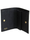 Saffiano Metal Logo Gold Fold Wallet Black - PRADA - BALAAN 6