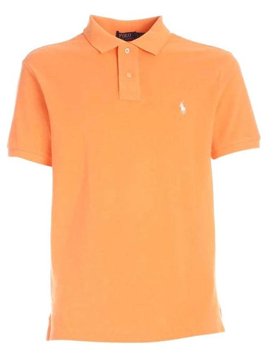 Men's Pony Embroidery Short Sleeve PK Shirt Orange - POLO RALPH LAUREN - BALAAN 1