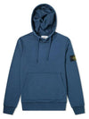 Wappen Patch Garment Dyed Hoodie Blue - STONE ISLAND - BALAAN 1