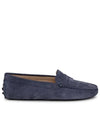 Gommino Suede Driving Shoes Blue - TOD'S - BALAAN 2