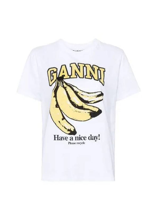 Banana graphic relaxed fit women's short sleeve t-shirt T3861 - GANNI - BALAAN 2