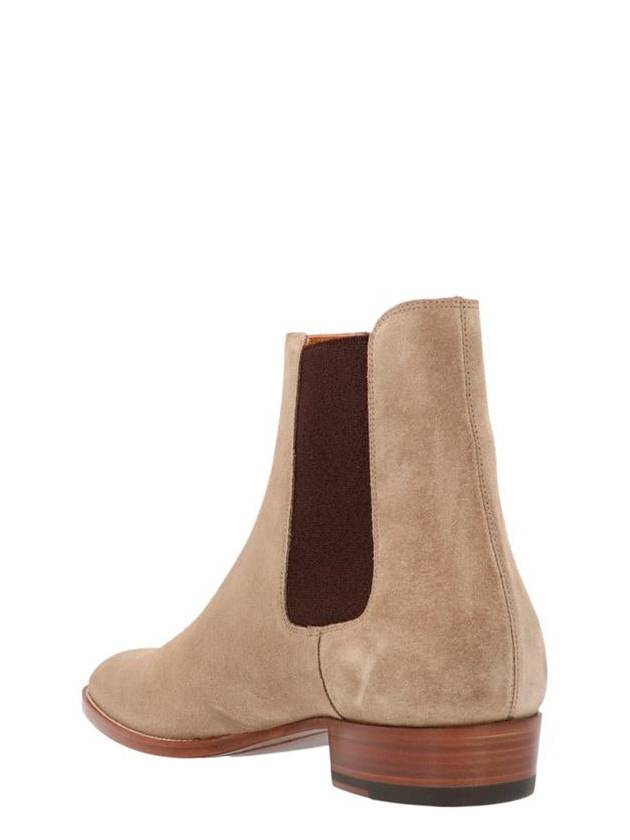 Suede Classic Wyatt Chelsea Boots Brown - SAINT LAURENT - BALAAN 3