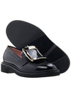 Viv' Rangers Metal Buckle Leather Loafers Black - ROGER VIVIER - BALAAN.