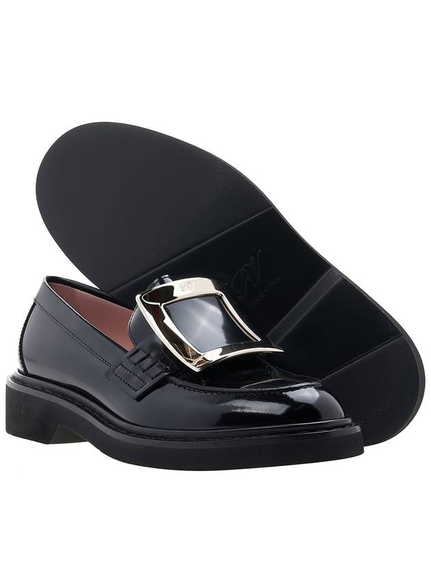 Viv' Rangers Metal Buckle Leather Loafers Black - ROGER VIVIER - BALAAN 6