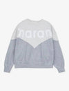 Houston Two-Tone Logo Cotton Sweatshirt Ecru Grey - ISABEL MARANT - BALAAN 2