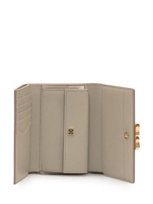 4G Liquid Box Leather Half Wallet Beige - GIVENCHY - BALAAN 3