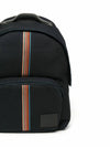 Rainbow Stripe Logo Patch Backpack Black - PAUL SMITH - BALAAN 4