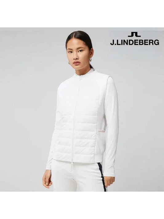 Women's Keisha Golf Padded Vest White - J.LINDEBERG - BALAAN 2