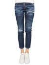 Blue Washed Cool Girl Crop Jeans S75LB0630 - DSQUARED2 - BALAAN 2