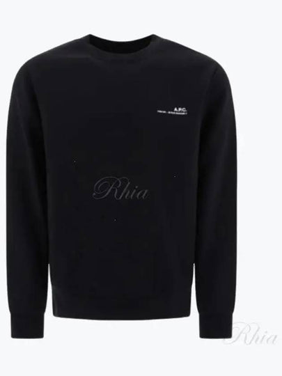 Item Logo Crew Sweatshirt Black - A.P.C. - BALAAN 2