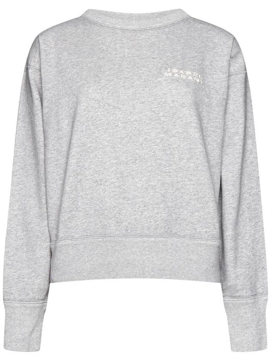 Shard Logo Print Sweatshirt Grey - ISABEL MARANT - BALAAN.