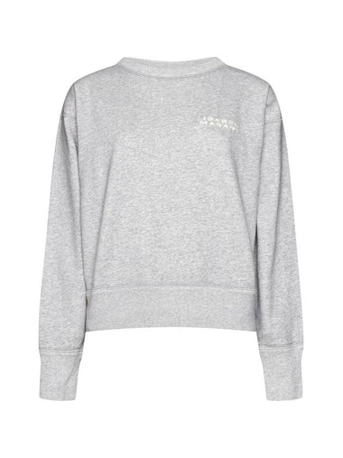 Shard Embroidered Logo Sweatshirt Grey - ISABEL MARANT - BALAAN 1