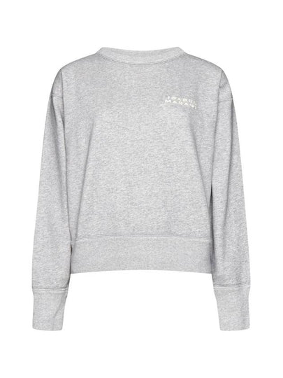 Shard Embroidered Logo Sweatshirt Grey - ISABEL MARANT - BALAAN 2