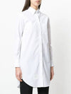 Women's Point Collar Poplin Short Dress White - THOM BROWNE - BALAAN 5