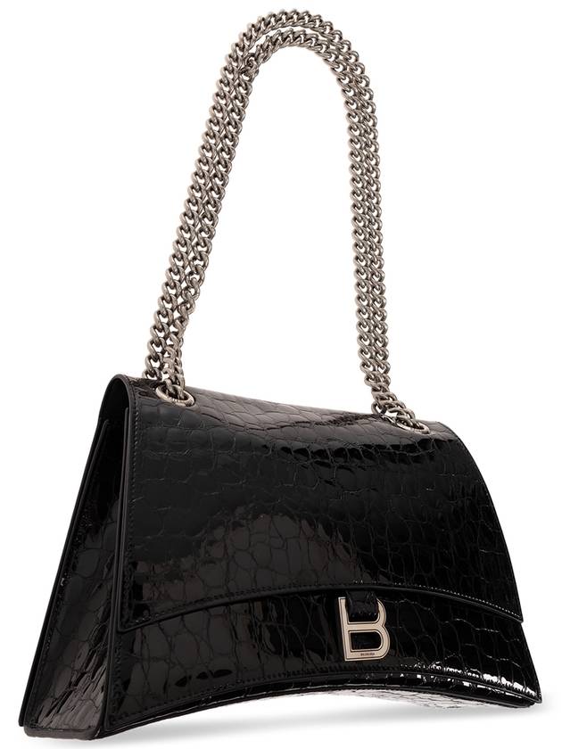 Medium Crush Chain Shoulder Bag Black - BALENCIAGA - BALAAN 5