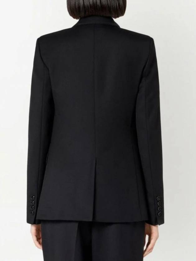 Single Breasted Blazer Jacket Black - AMI - BALAAN 4