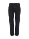 Vanessa Denim Straight Jeans Black - SAINT LAURENT - BALAAN 2