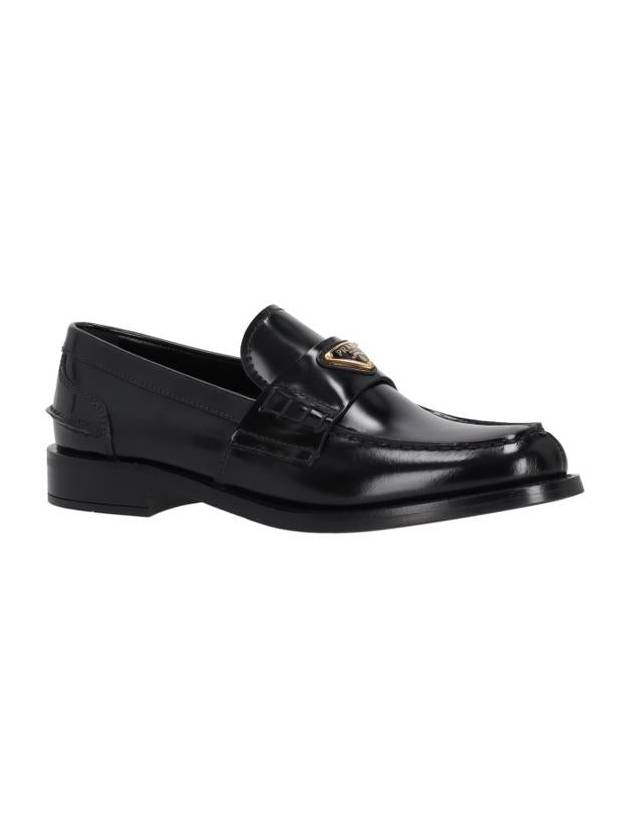 Brushed Leather Loafers Black - PRADA - BALAAN 3