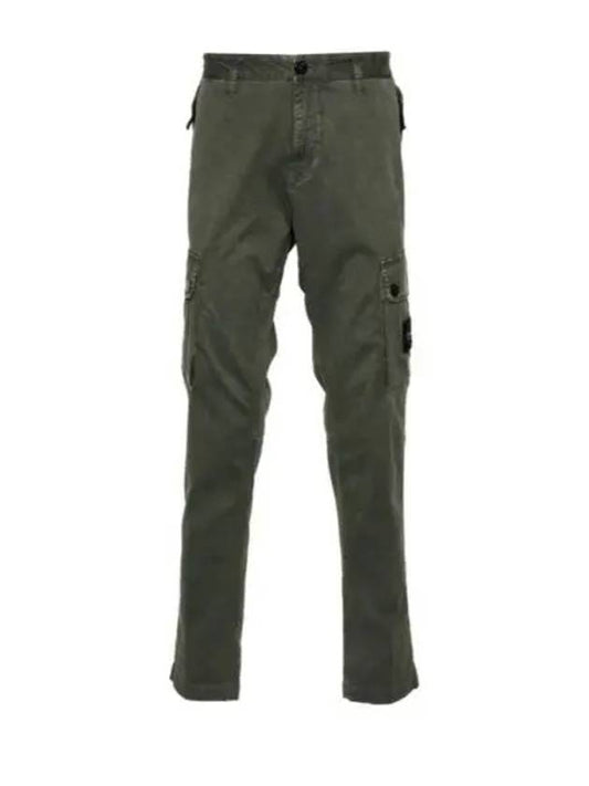 Compass Badge Cargo Straight Pants Green - STONE ISLAND - BALAAN 2