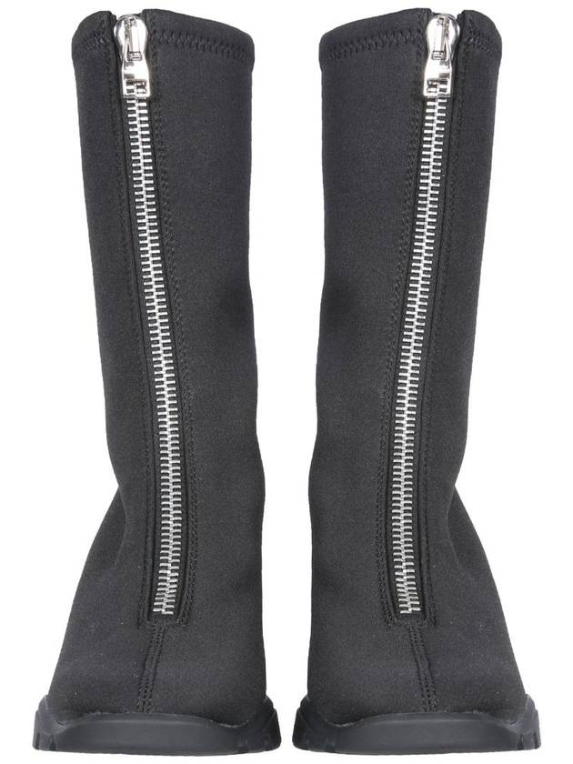 Neoprene Ankle Middle Boots Black - ALEXANDER MCQUEEN - BALAAN 3