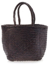 Grace Small Leather Basket Tote Bag Black - DRAGON DIFFUSION - BALAAN 1