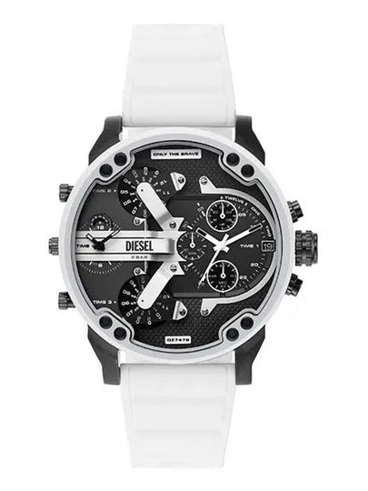 Mr. Daddy 2.0 White Silicone Strap Watch Black - DIESEL - BALAAN 2