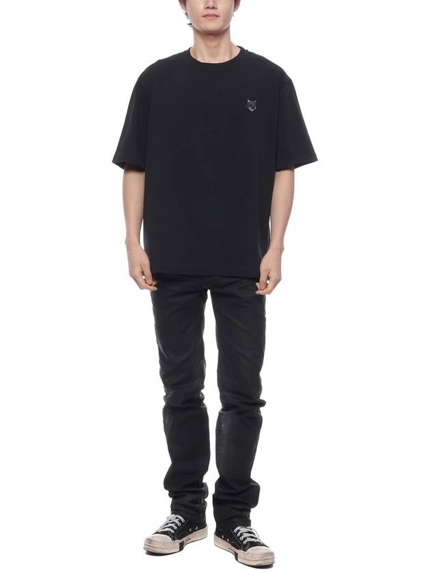 Bold Fox Head Patch Oversized Short Sleeve T-Shirt Black - MAISON KITSUNE - BALAAN 4