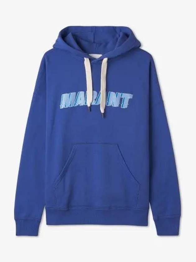 Miley Logo Cotton Hoodie Blue - ISABEL MARANT - BALAAN 2