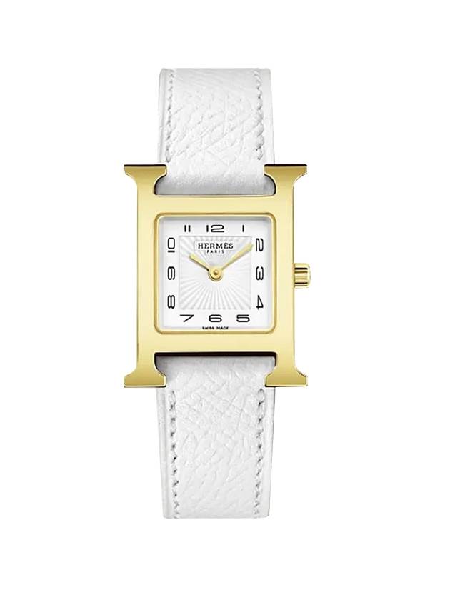 Women's Heure H Watch Gold White - HERMES - BALAAN 1