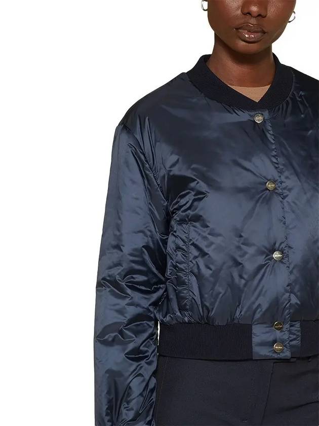 Greenbi Reversible Padded Bomber Jacket Navy - MAX MARA - BALAAN 4