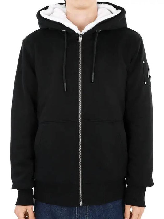 Classic Bunny Zip Up Hoodie White Lining Black - MOOSE KNUCKLES - BALAAN 2