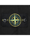 Brushed Cotton Fleece Garment Dyed Hooded Zip Up Black - STONE ISLAND - BALAAN 7