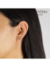 V Logo Signature Earrings Gold - VALENTINO - BALAAN 6