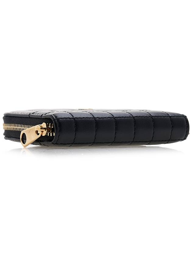 Lola Zipper Quilted Leather Half Wallet Black - BURBERRY - BALAAN 6