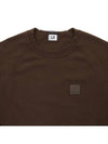 Logo Patch Crew Neck Sweatshirt Brown - CP COMPANY - BALAAN 4