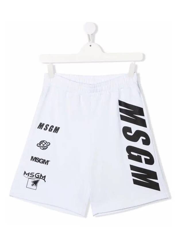 Kids Logo Shorts White MS028878 001 - MSGM - BALAAN 2