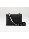 24 Years Women s Twist PM Silver Chain Mini Bag Cross Black 21118 - LOUIS VUITTON - BALAAN 3