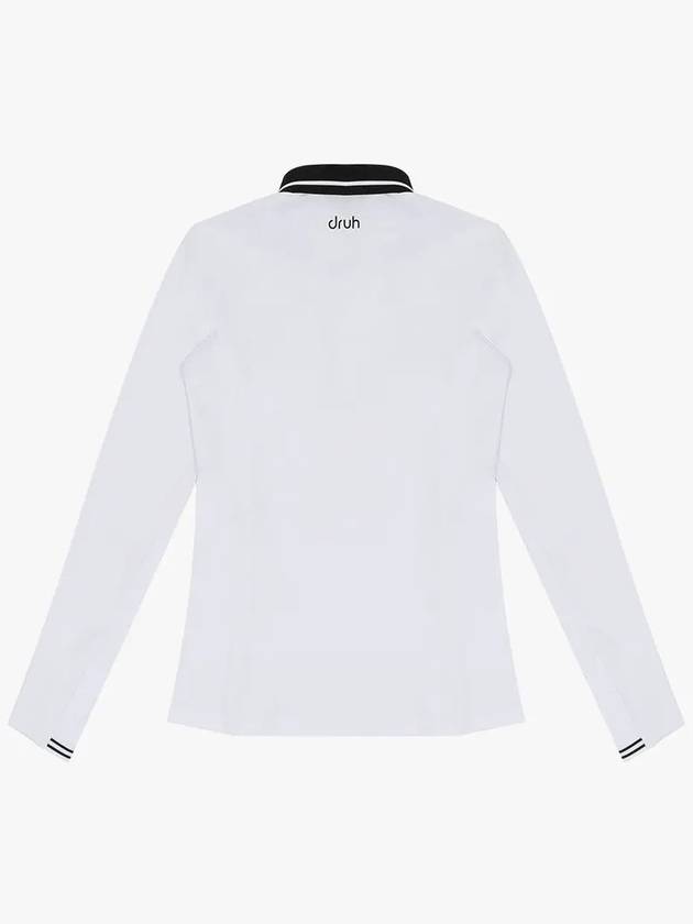 Drew Yokoeri Pique Long Sleeve T-Shirt DF41LT04WHITE - DRUH GOLF - BALAAN 2