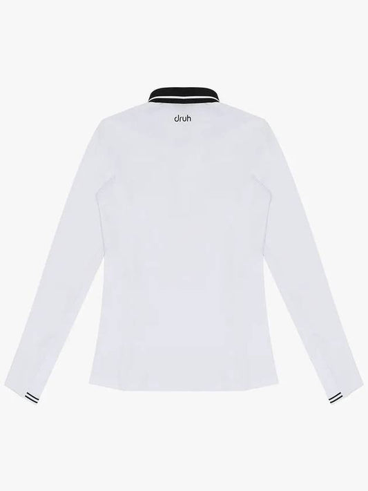 Drew Yokoeri Pique Long Sleeve T-Shirt DF41LT04WHITE - DRUH GOLF - BALAAN 2